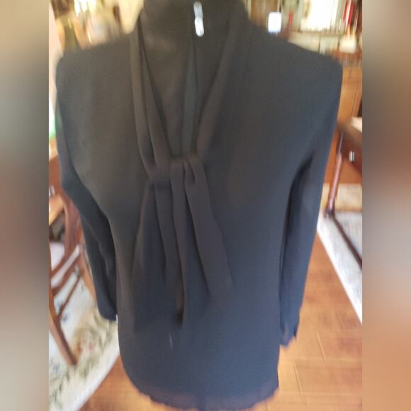 ZARA Trafaluc blouse M‎ black no washing or fabric info. - Picture 1 of 4